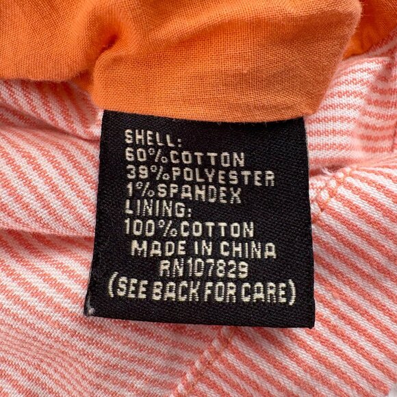 Ambition Striped Short Sleeve Blazer Jacket Size Small Orange Y2k - Picture 3 of 6